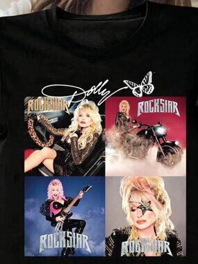 Dolly Parton Rockstar Fan Cotton Gift T-Shirt